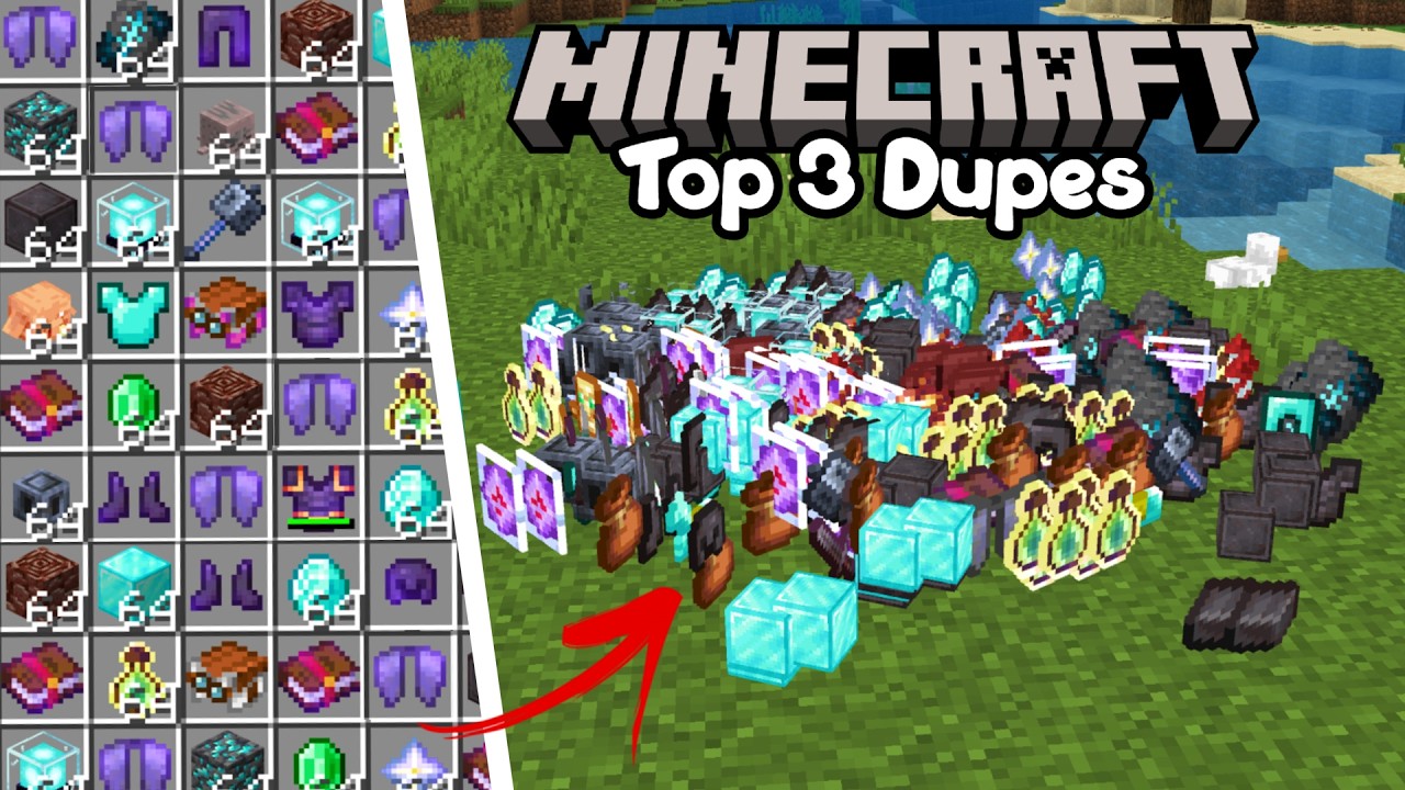 Топ-3 багов на дублирование любых предметов в Minecraft на всех устройствах! REALMS, СЕРВЕРЫ, ОБЫ...