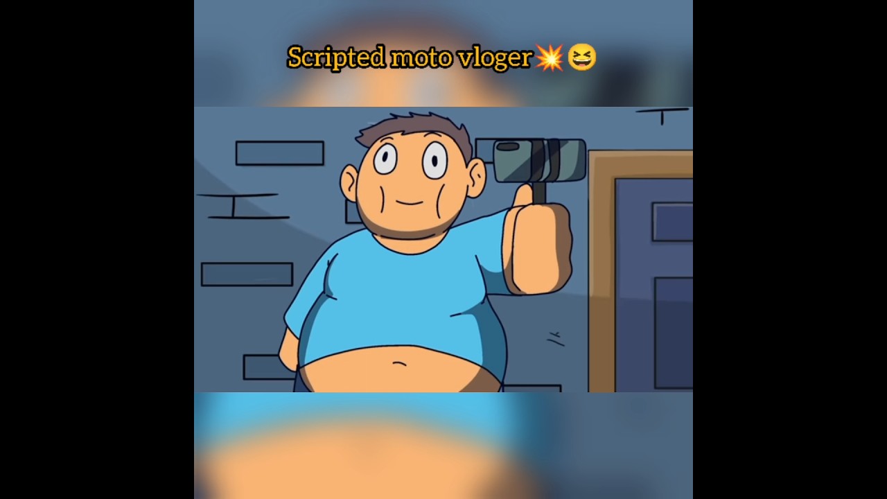 Scripted moto vlogers 👽🥴 #vloger #animation #shorts #motovlog