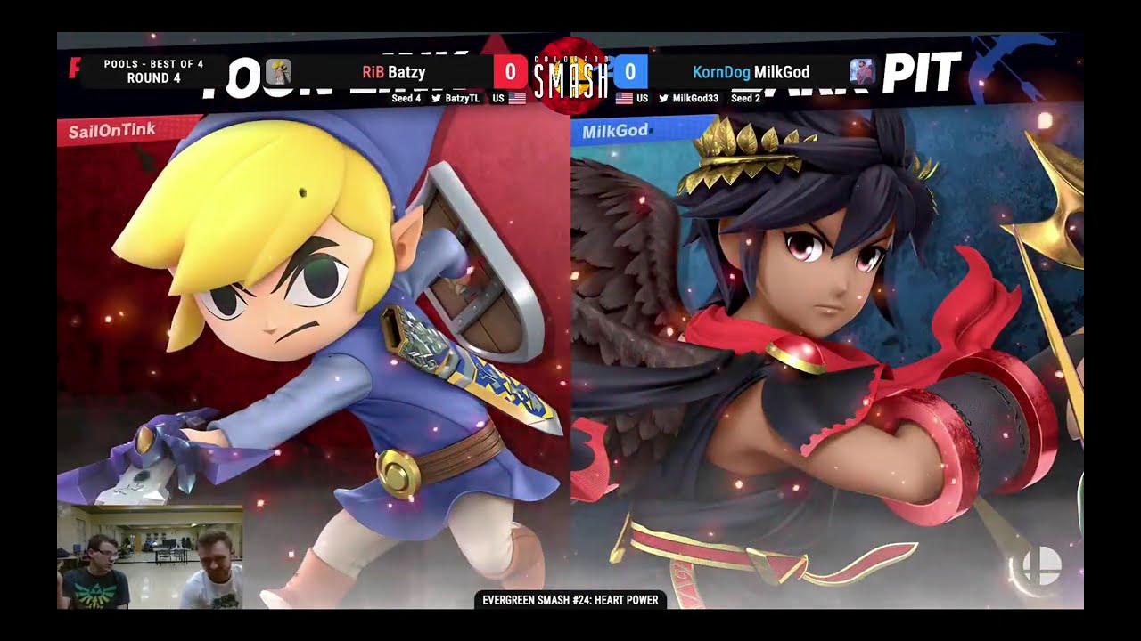 Evergreen #24 Pools Batzy (Toon Link) vs Milkgod (Dark Pit, Pac-Man)