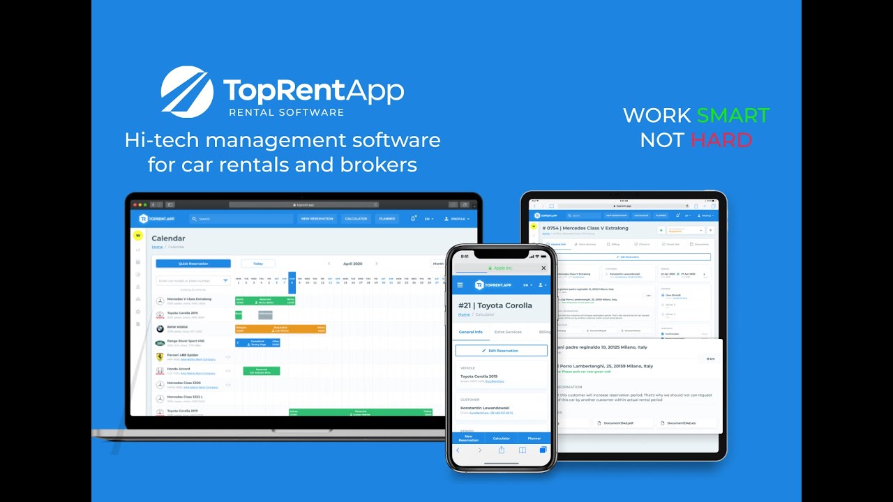 Top Rent App - Программа для управления арендной компанией (Мобильная версия)