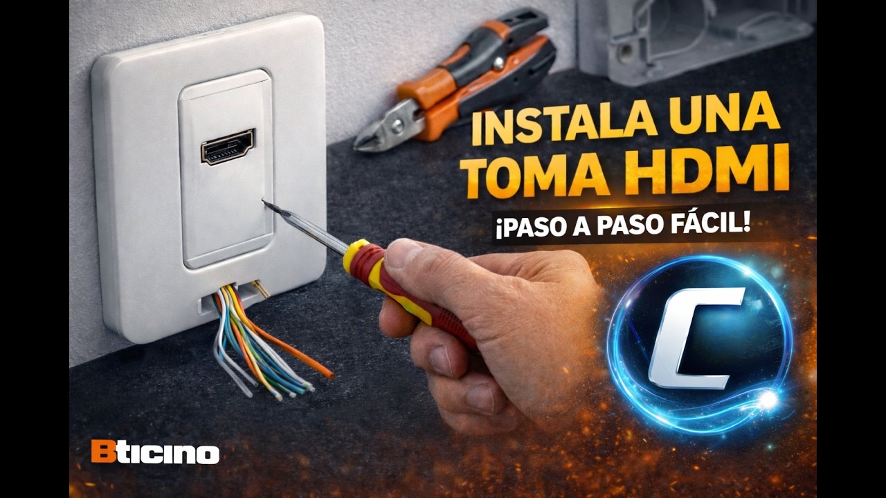 Como instalar una toma HDMI QuinziñoMX de Bticino