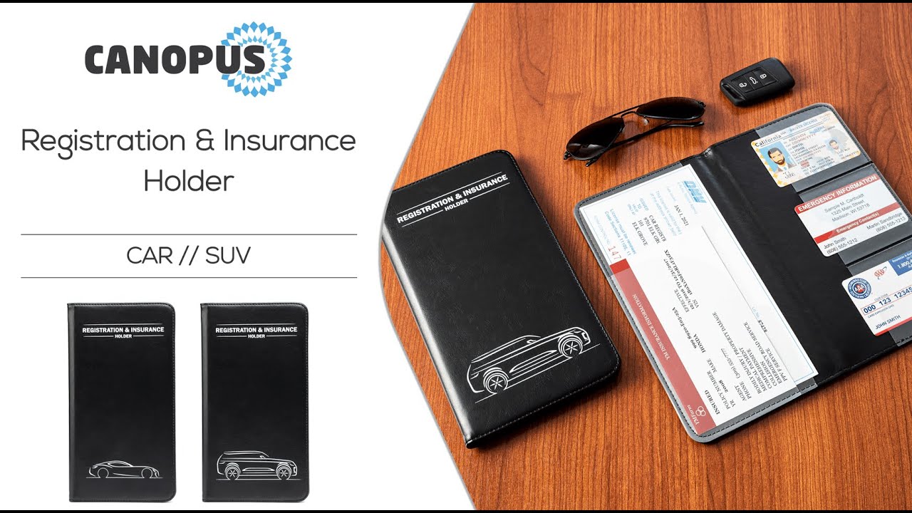 CANOPUS Car Registration and Insurance Holder, Car Document Holder