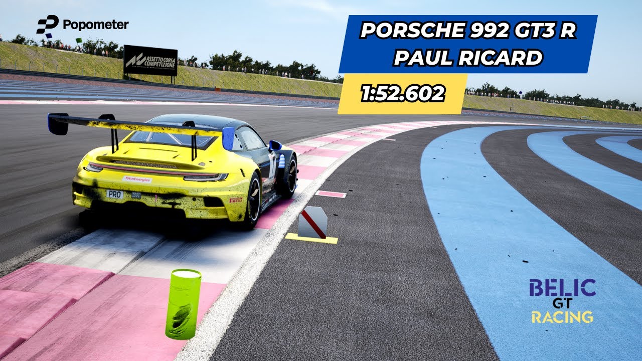 Paul Ricard 1:52.602 - Porsche 992 GT3 R - ACC v1.10.3 LFMHL - Data Pack in the description