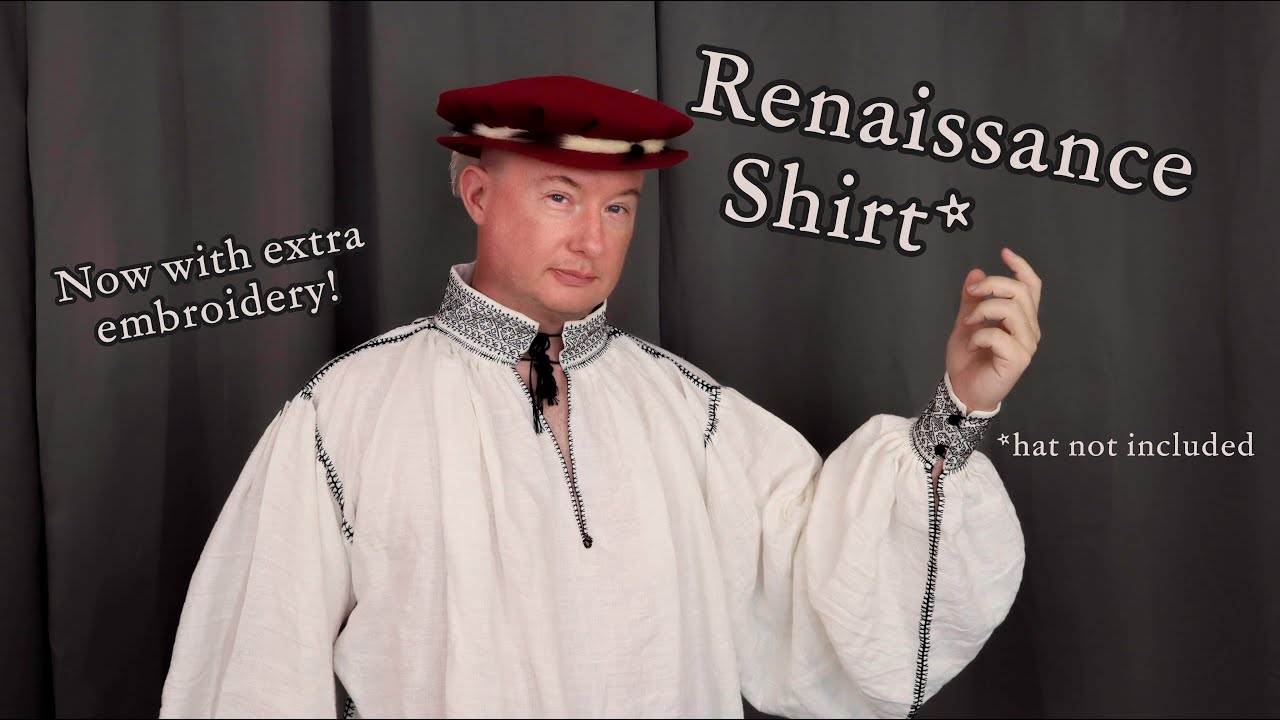 I Made an Elizabethan Blackwork Shirt For My Partner || Renaissance Menswear [CC]