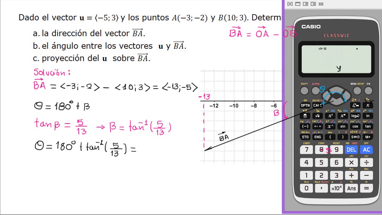 Vectores en 2D: Direcci&oacute;n, &aacute;ngulo y proyecci&oacute;n