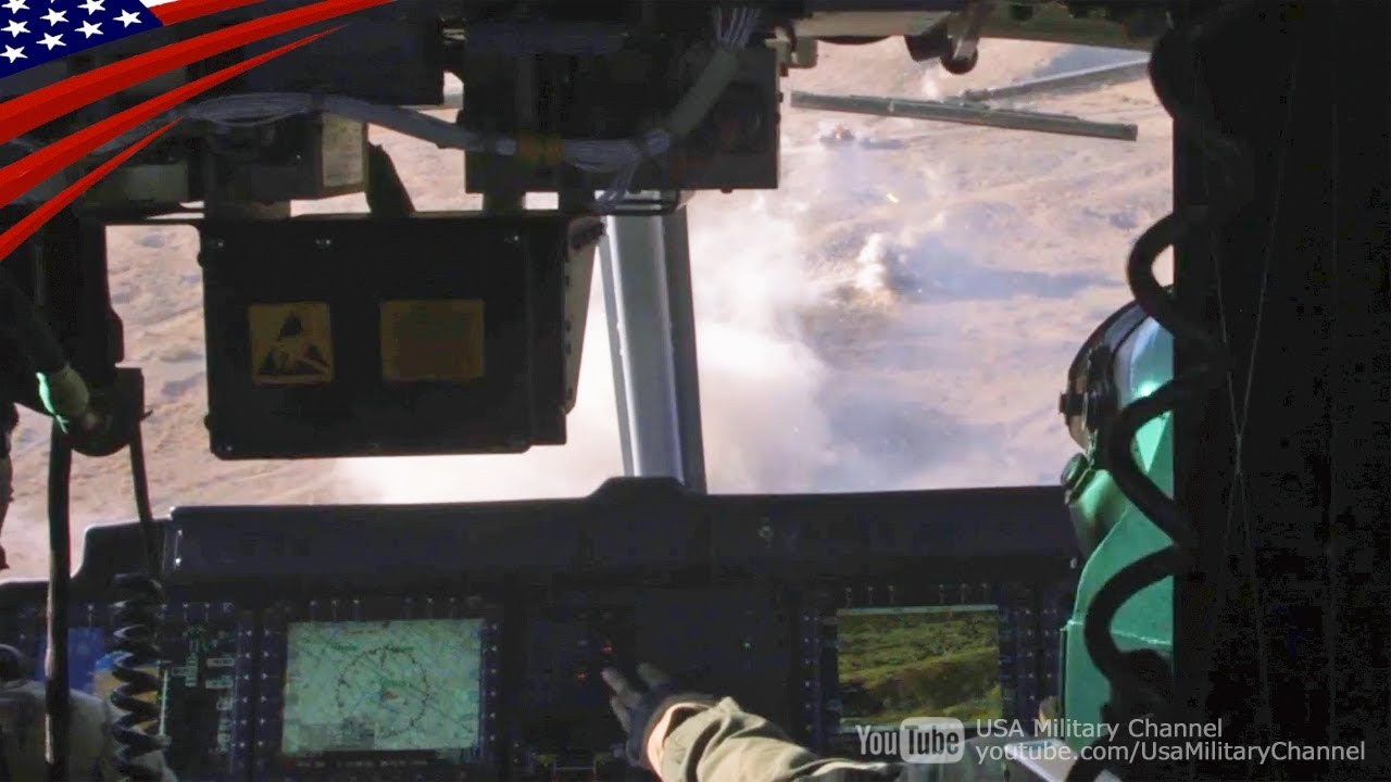 UH-1Yヴェノム･ヘリコプターの近接航空支援訓練 - コックピット & ドアガンナー
