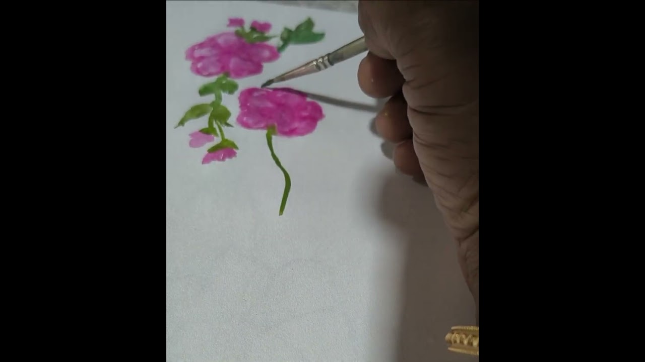 Colourful flowers drawing #art #beautiful @you tube tips video 