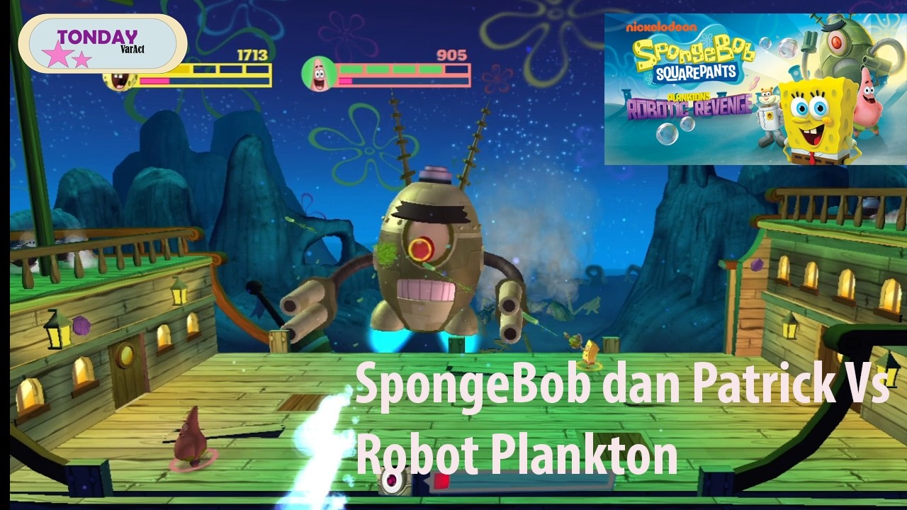 Spongebob Dan Patrik Harus Melawan Plankton ( SpongeBob SquarePants Plankton's Robotic Revenge )