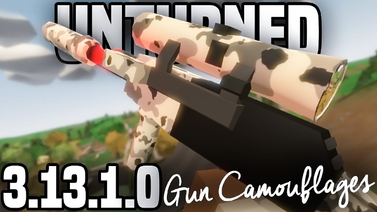 Unturned 3.13.1.0: GUN CAMOUFLAGES + Steam Trading Cards