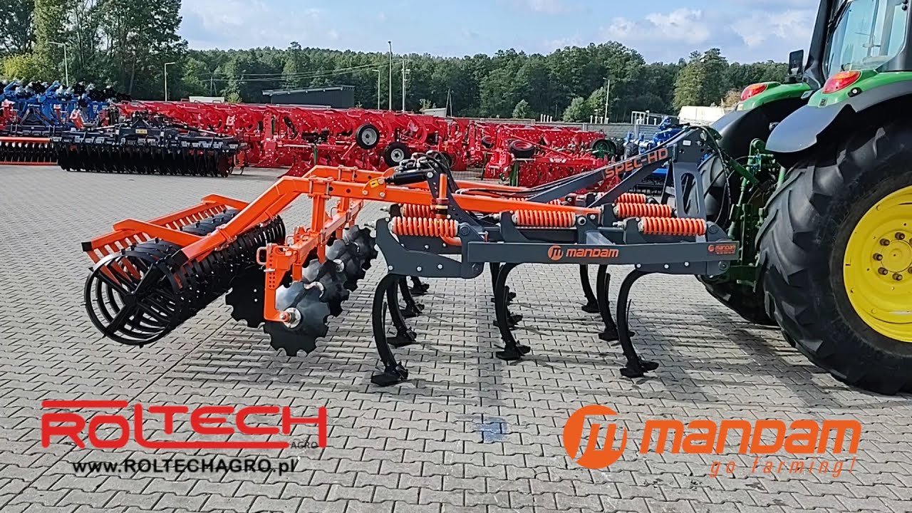 Agregat bezorkowy Kultywator dłutowy MANDAM SPEC HD 3m Wał daszkowy - ROLTECH Poniaty Wielkie