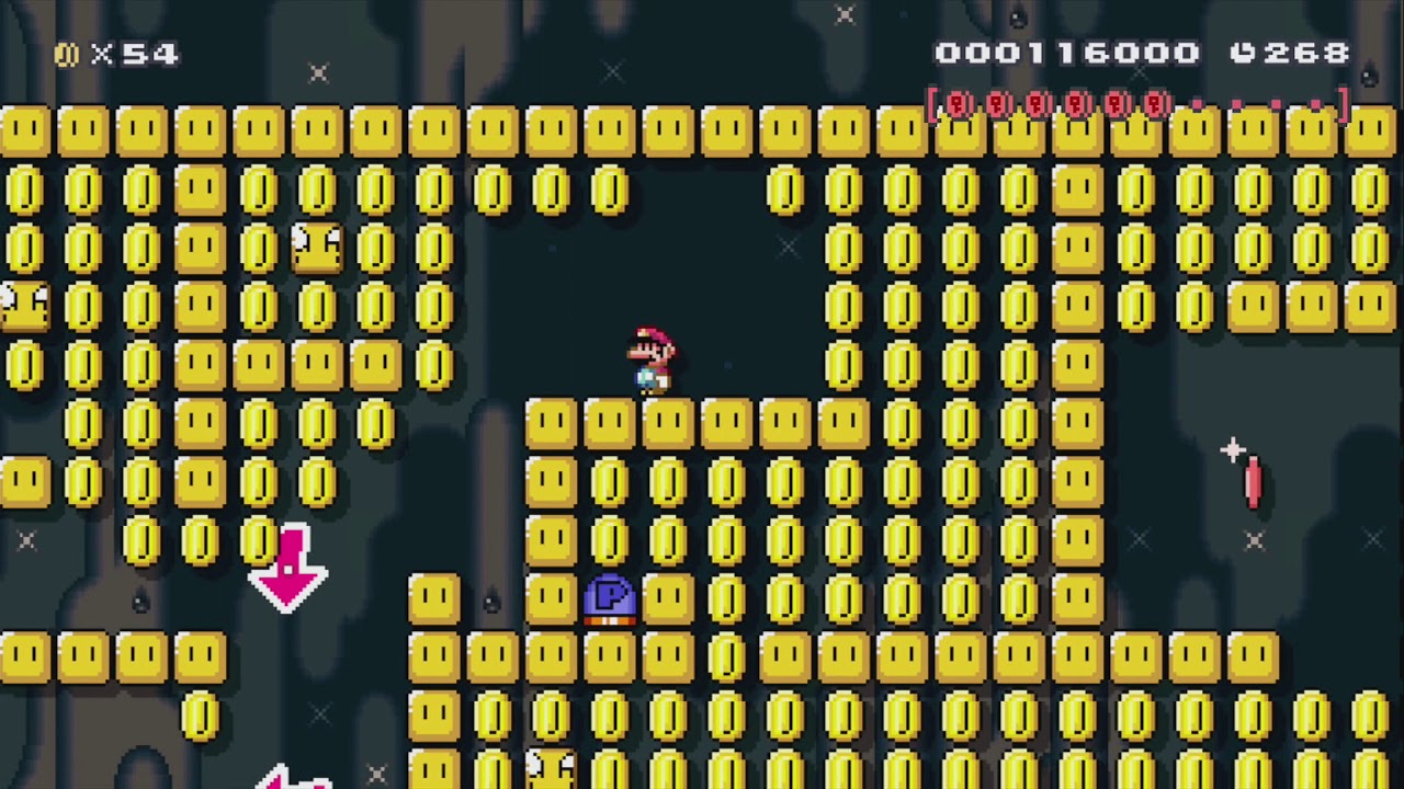 Going down 3: The golden maze. by ganon95 - SUPER MARIO MAKER - NO COMMENTARY 1bh