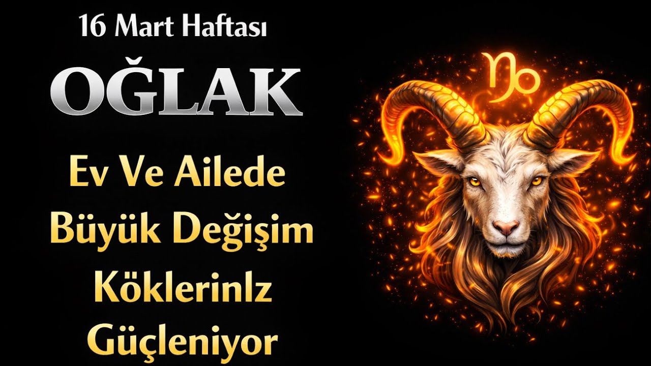 Oğlak Burcu - Yükselen Oğlak - 16 Mart Haftalık Burç Yorumları