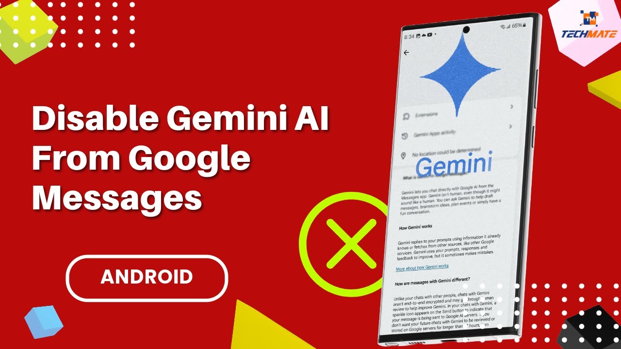 How to Disable Gemini AI from Google Messages | Tech Mate