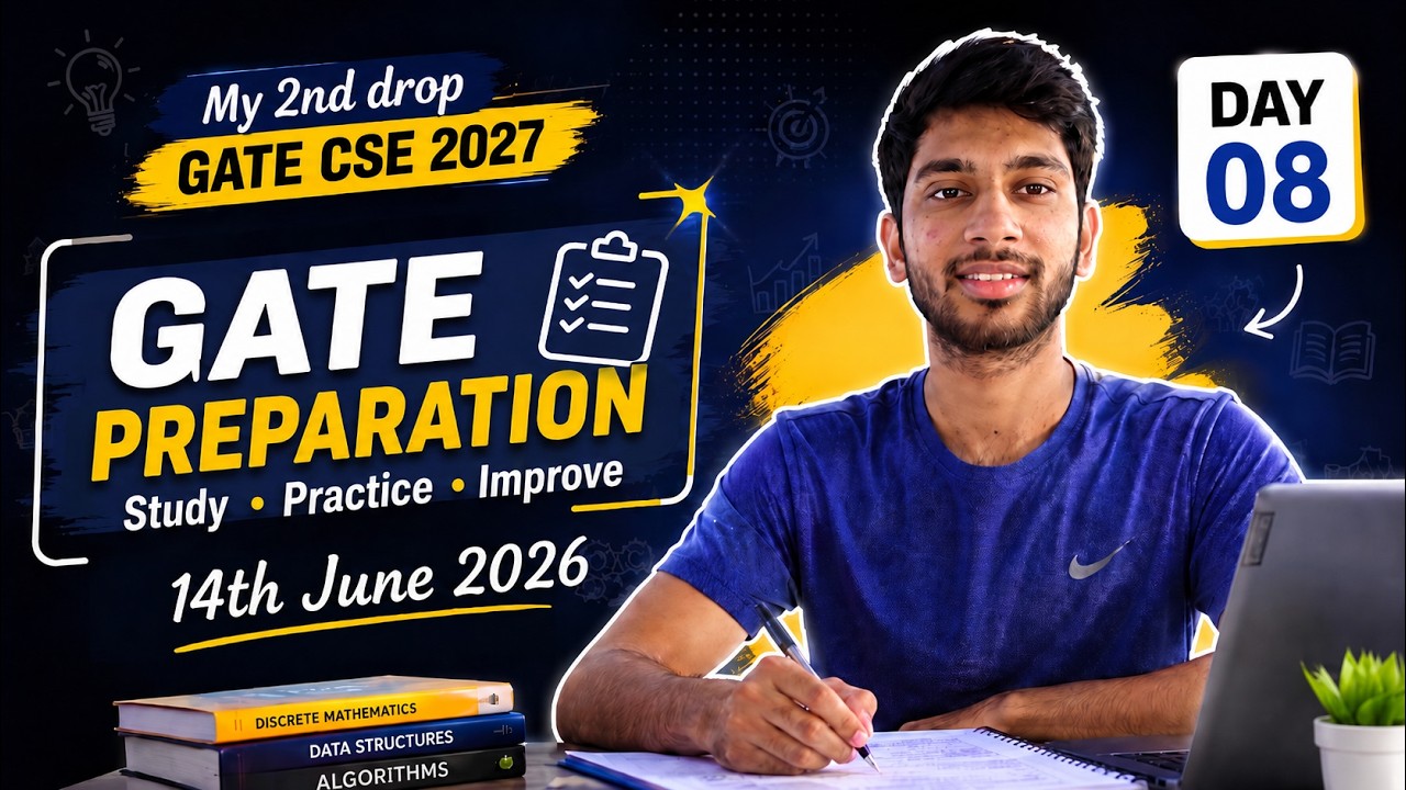 Day 8 of My 2nd Drop for GATE CSE 2027 | Study Vlog | My Gate 2027 Journey