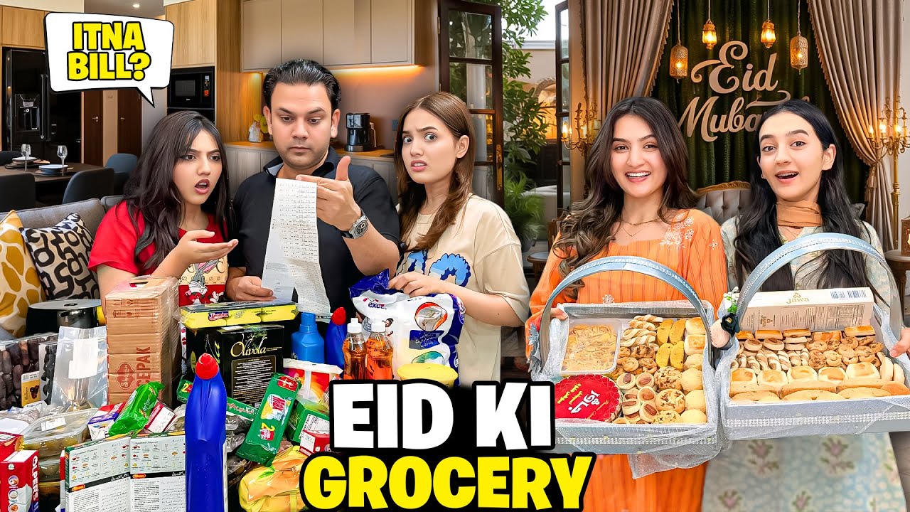 Eid Ki Grocery Ka Itna Zayada Bill🛍️😱|Mithaiyon Ki Baksets Banwa Li😍♥️|Sistrology