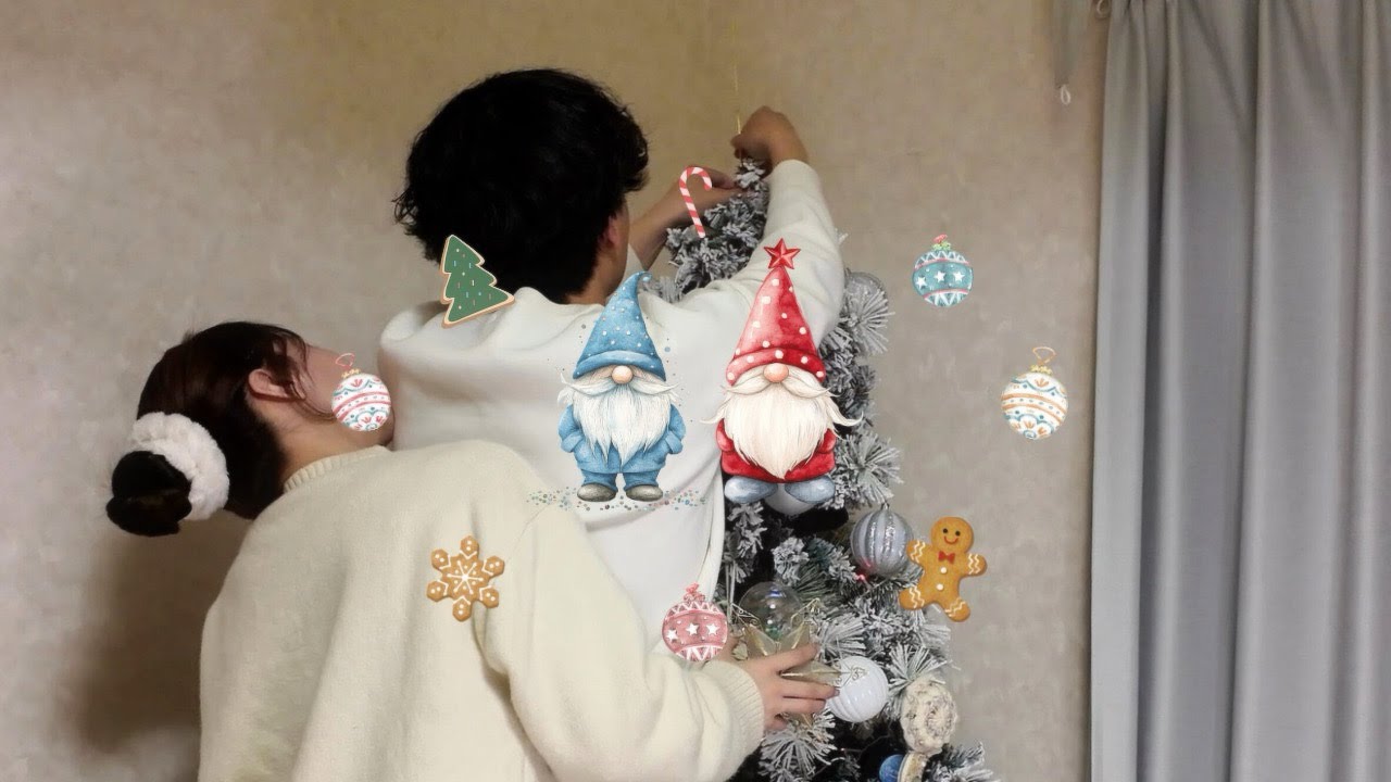 同棲カップルのクリスマス準備☃️🎄