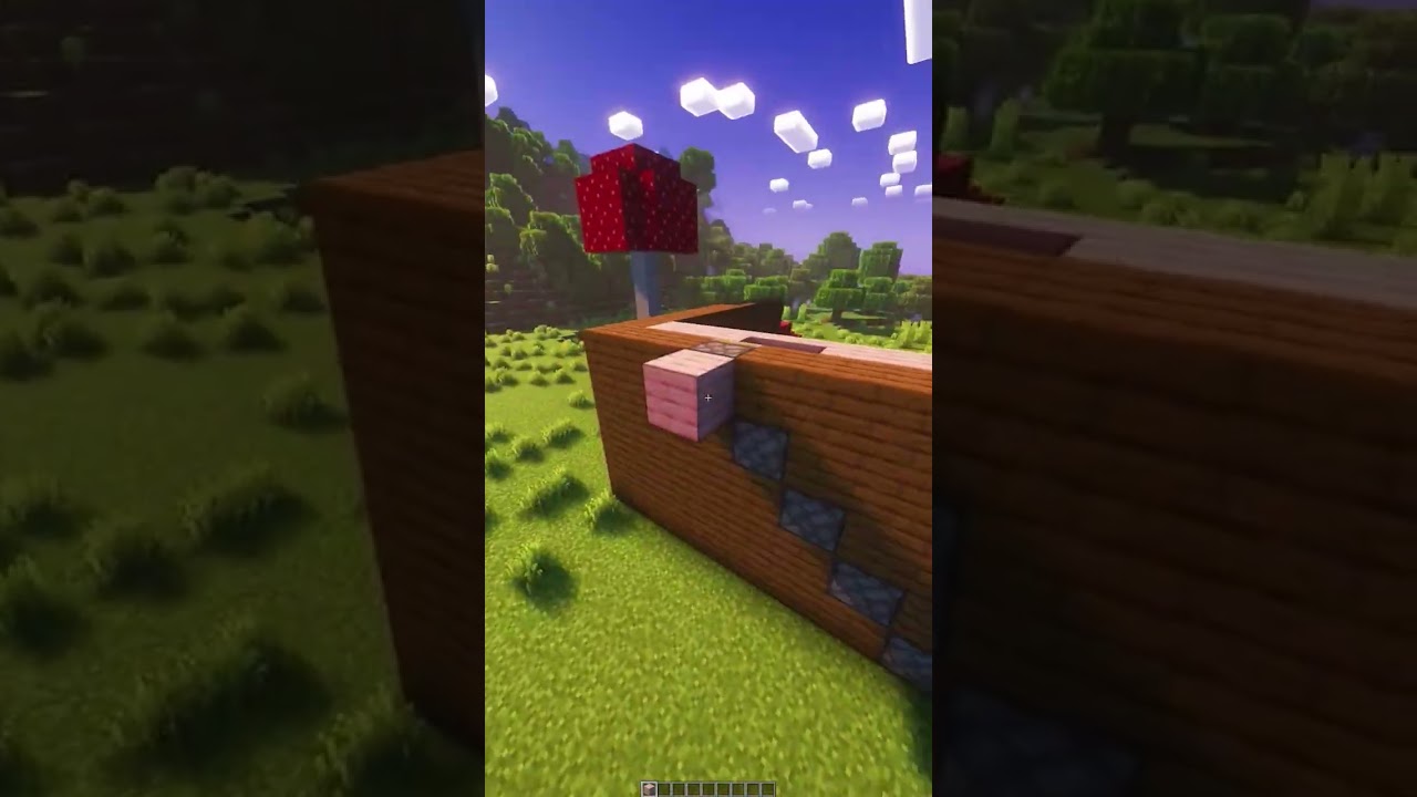 Minecraft Hidden Stairs Behind Walls (Matadora) #minecraft #shorts