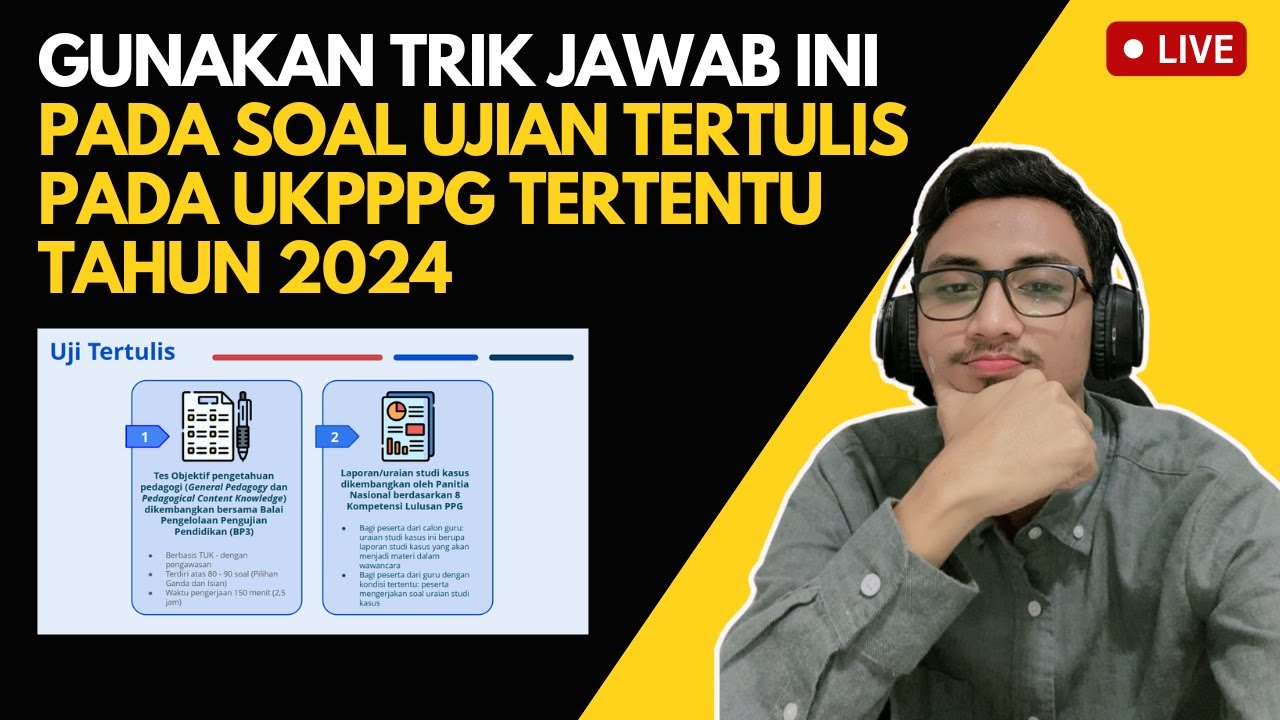 TRIK LULUS UKPPG-UTBK PPG TERTENTU - Disertai SOAL PEMBAHASAN