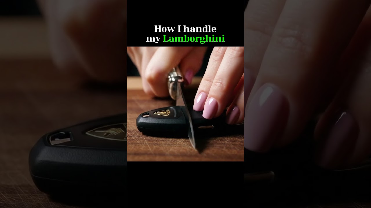 What I Did to My $300K Lamborghini Key Will Leave You Speechless 😳 #asmr #cutglass #satisfying