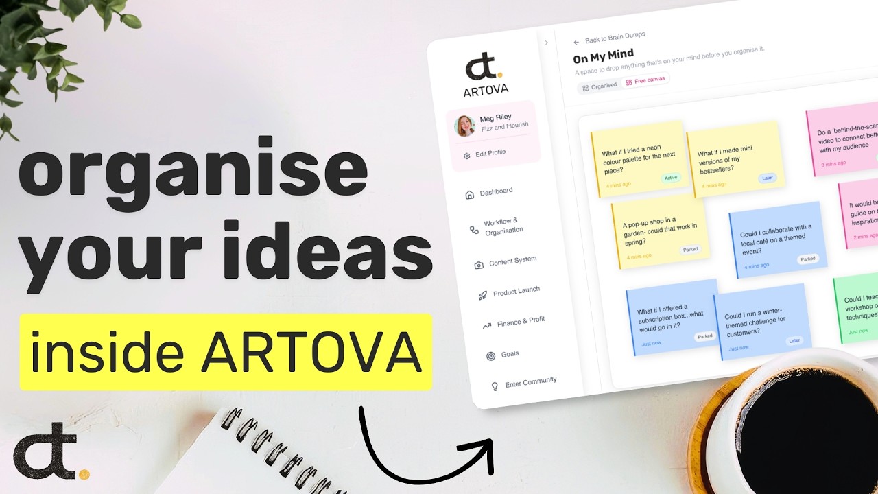 How to Organise Your Ideas in ARTOVA (Brain Dump Tutorial)
