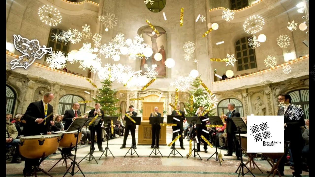 Silvester 2022 in der Kreuzkirche Dresden mit einem Konzert f&uuml;r Orgel, 8 Trompeten und Pauken