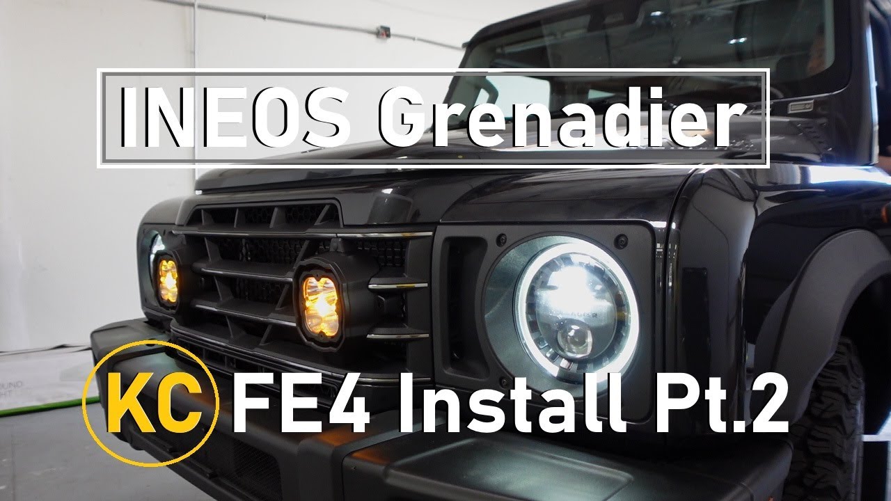 INEOS Grenadier - How to Easily Install KC FlexEra4 Grill Lights