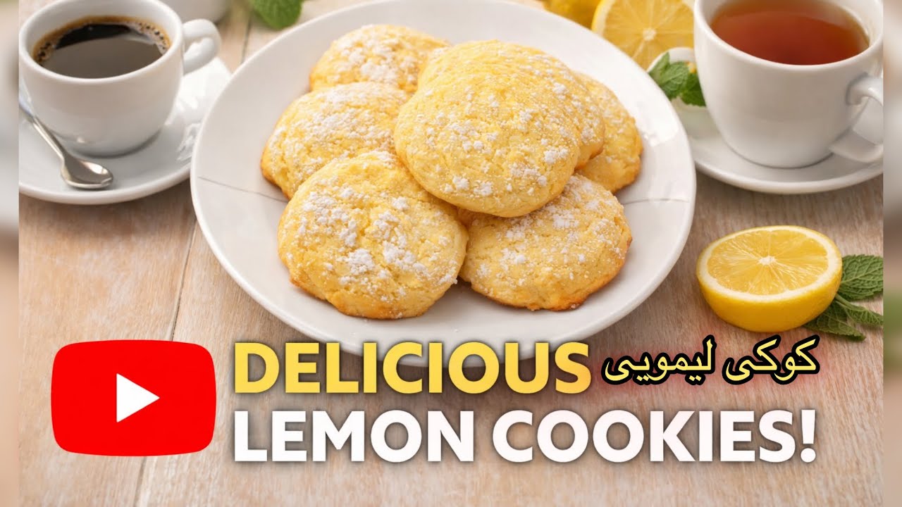Easy Lemon Cookies Recipe🍋 دستور پخت آسان کوکی لیمویی