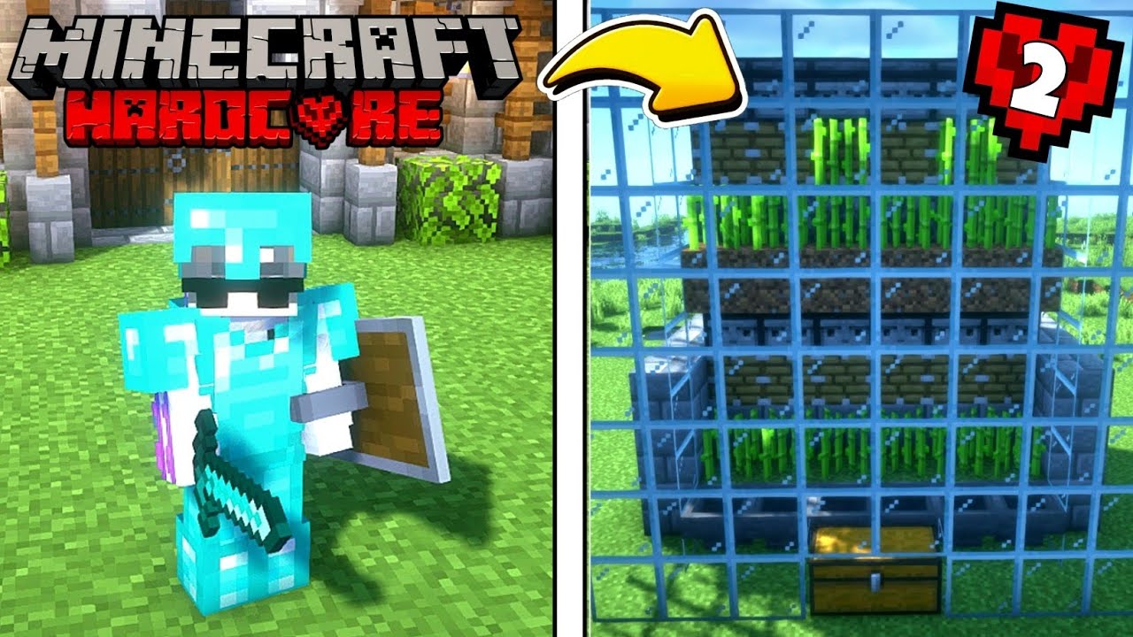 I Got OP Gear & Built a Sugarcane Farm in Hardcore Minecraft