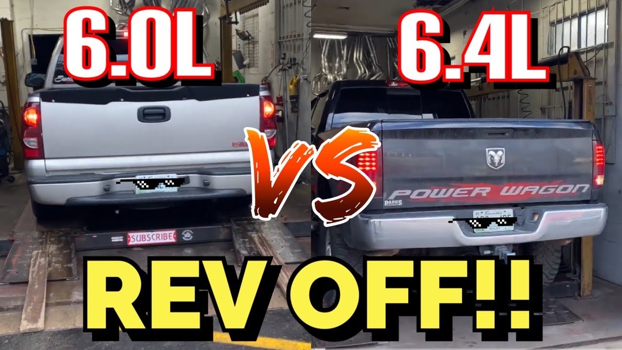 REV OFF! GMC SIERRA 6.0L LS V8 Vs RAM 2500 POWERWAGON 6.4L V8 HEMI!