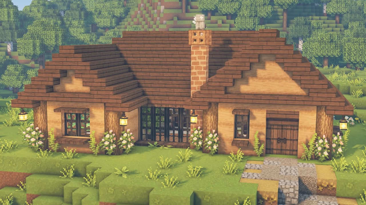Minecraft | How to build a Cabin / Mizuno 16 Craft