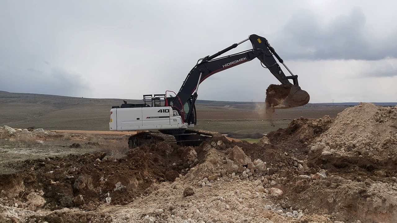 Sert Arazide Çalışma Hidromek 410 || HMK Excavator working