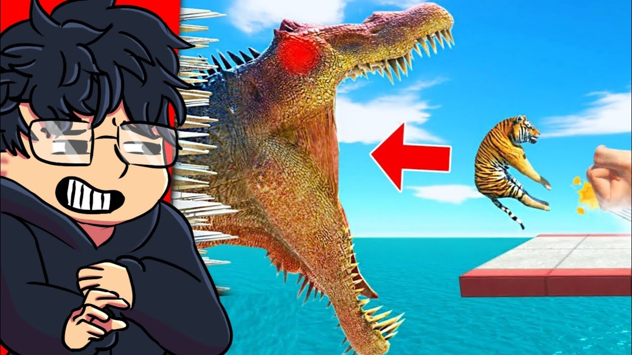 ESCAPE the GIANT SPINOSAURUS (Reaction) !!