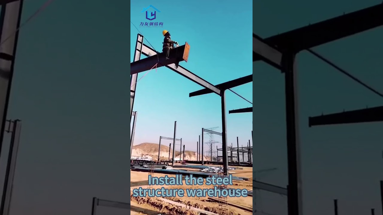 Install the steel structure warehouse  #steelstructurebuilding #construction #plant #engineering