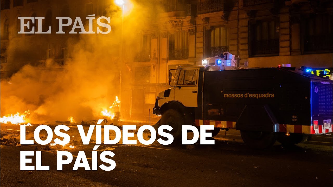 Quinta noche de disturbios en Cataluña: los vídeos de los periodistas de EL PAÍS