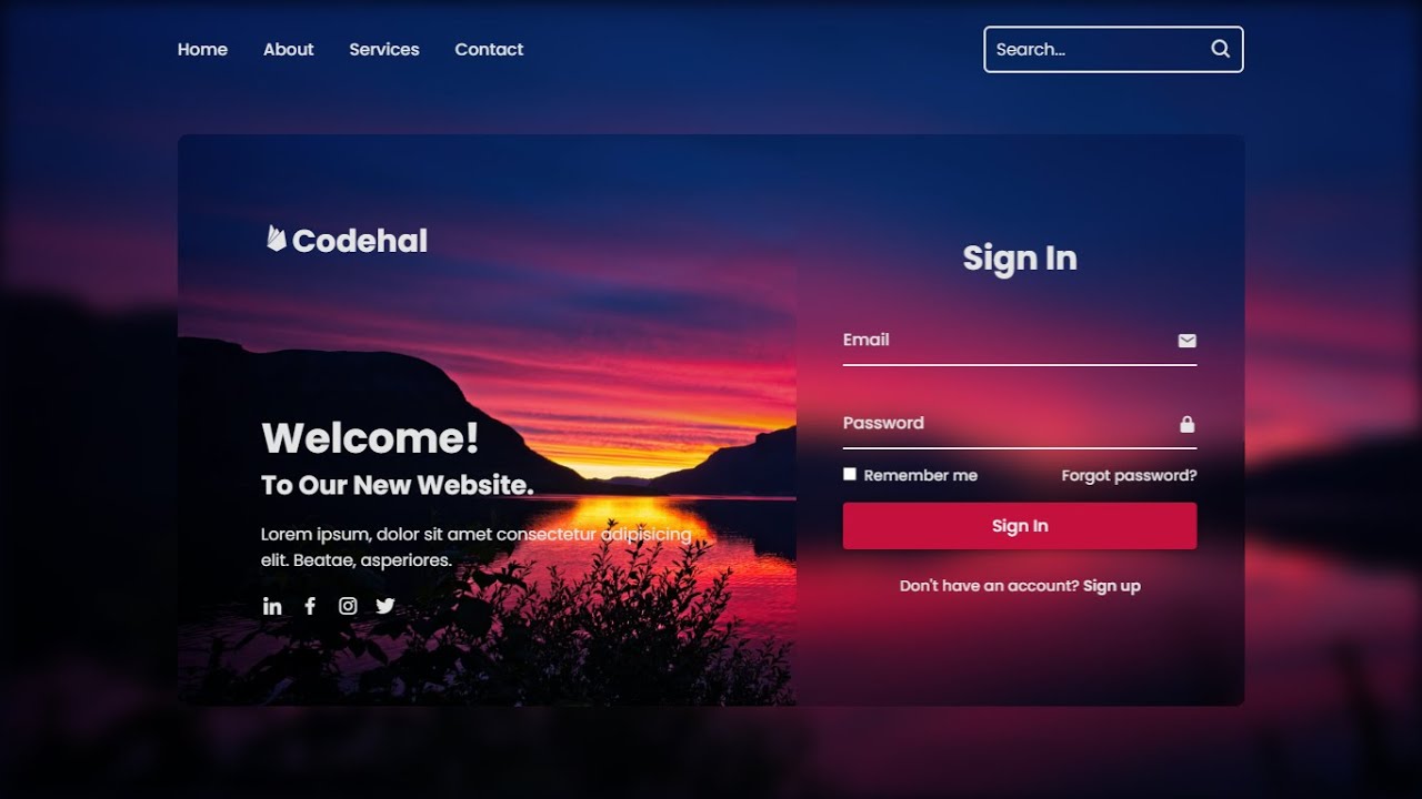 How To Create A Website With Login And Register | HTML & CSS & Javascript
