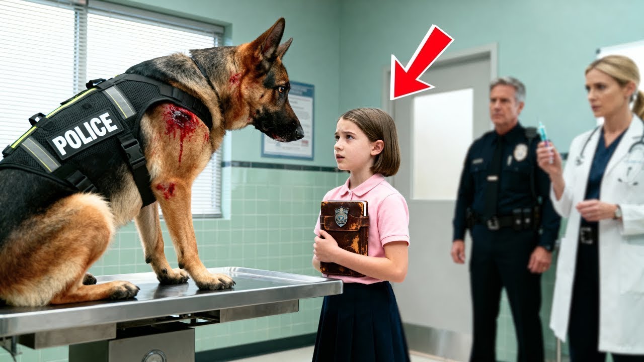 Il cane poliziotto ferito rifiutava le cure — finché la bambina pronunciò la parola segreta.