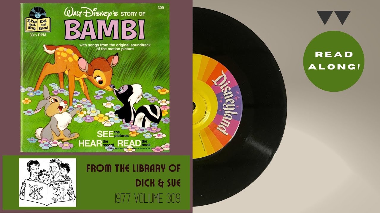 Bambi (1977) | Disneyland Little Long-Playing Record 309 | Read-Along Vinyl Record