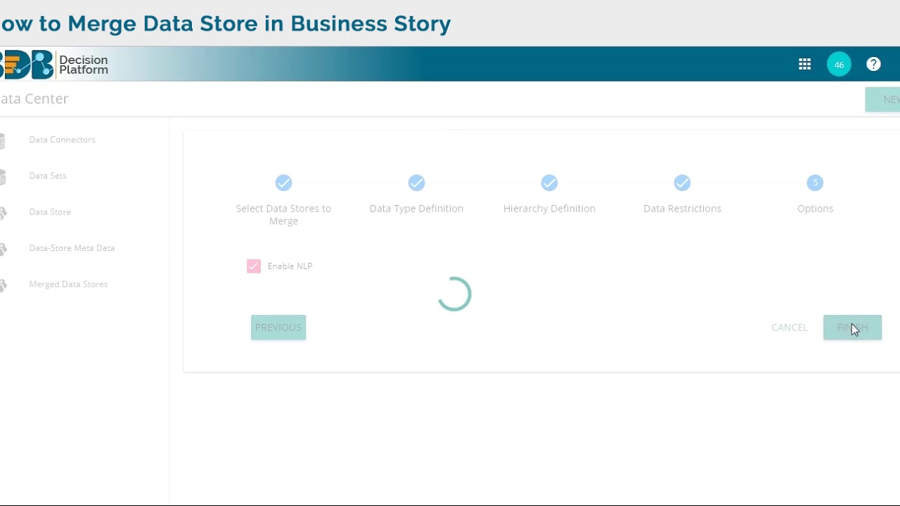 How to Merge Data Store in BDB Platform
