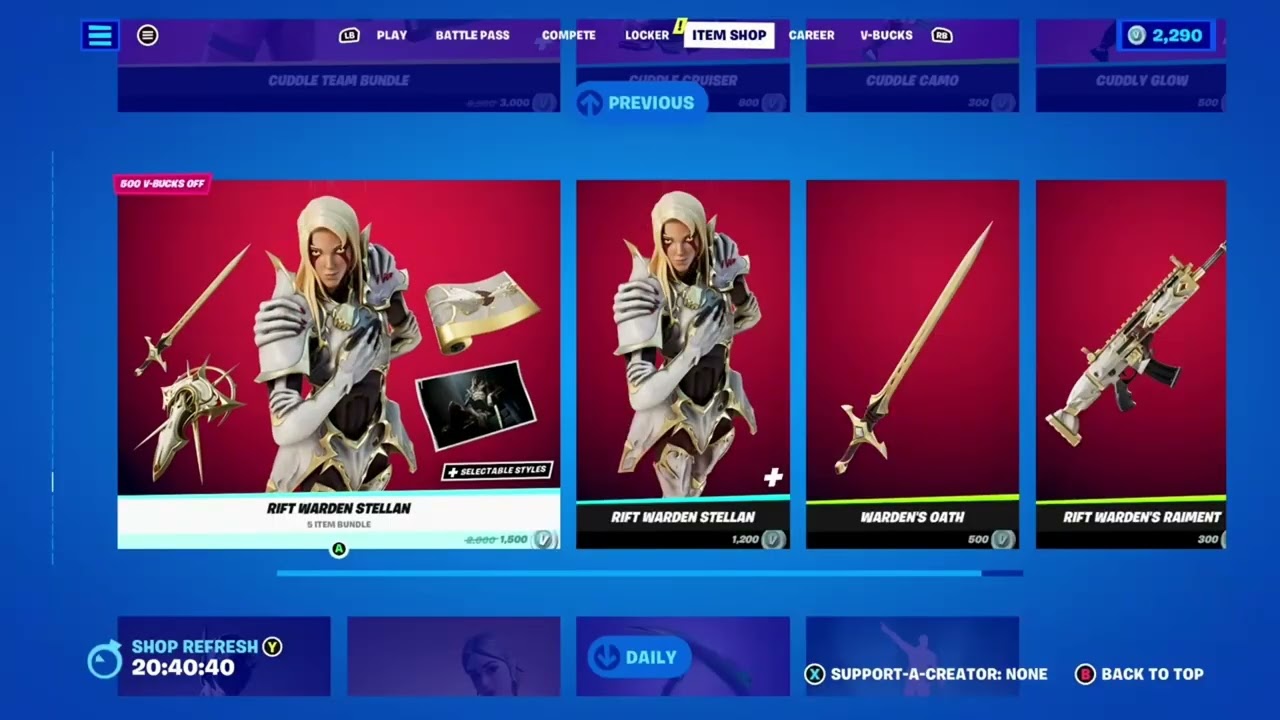 Fortnite: Rift Warden Stellan showcase