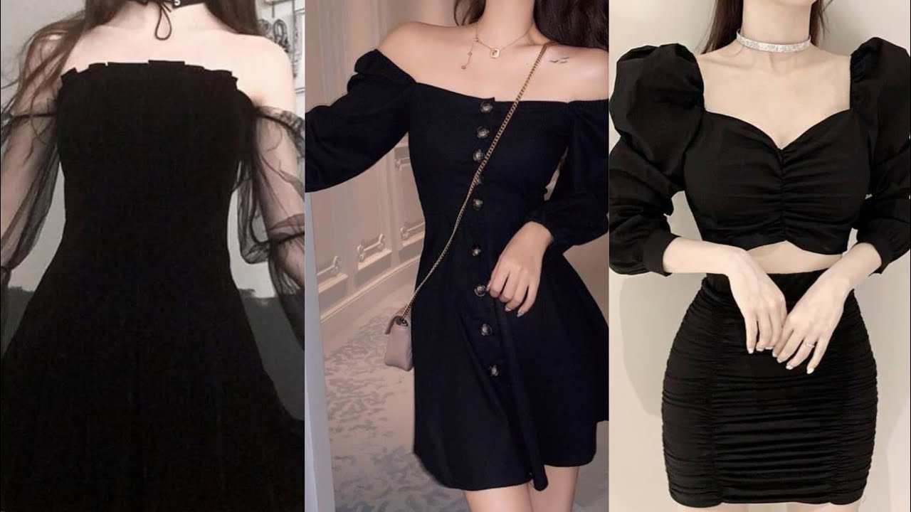 Korean Black Outfit's Fashion Idea's 2021|| Korean black Dress Design|| Black Outfit's|| Korean