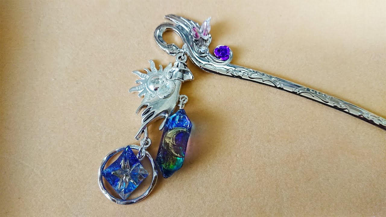 DAISOの鉱石モールドで作った簪レジン♪An ornamental hairpin resin made from DAISO's ore mold ♪