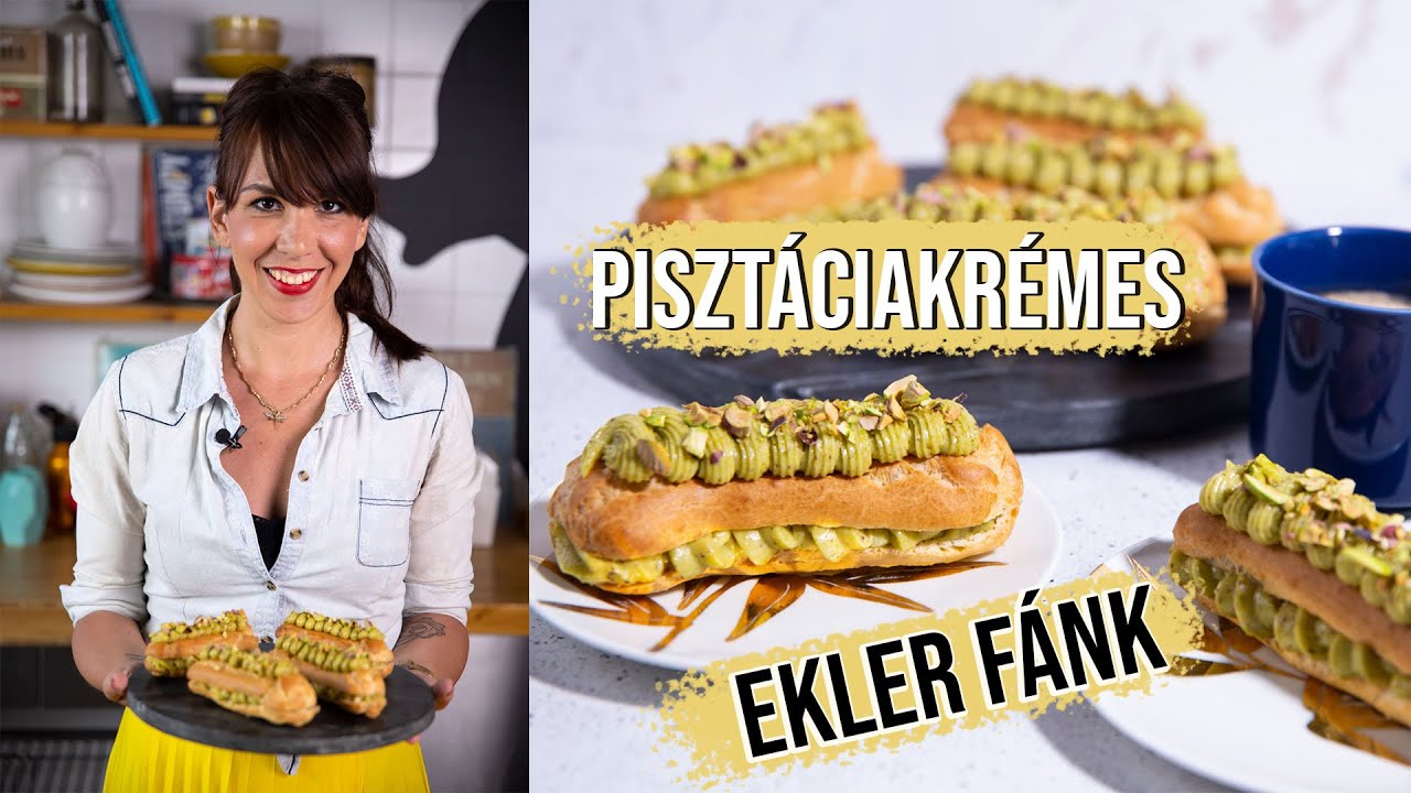 Pisztáciakrémes ekler fánk