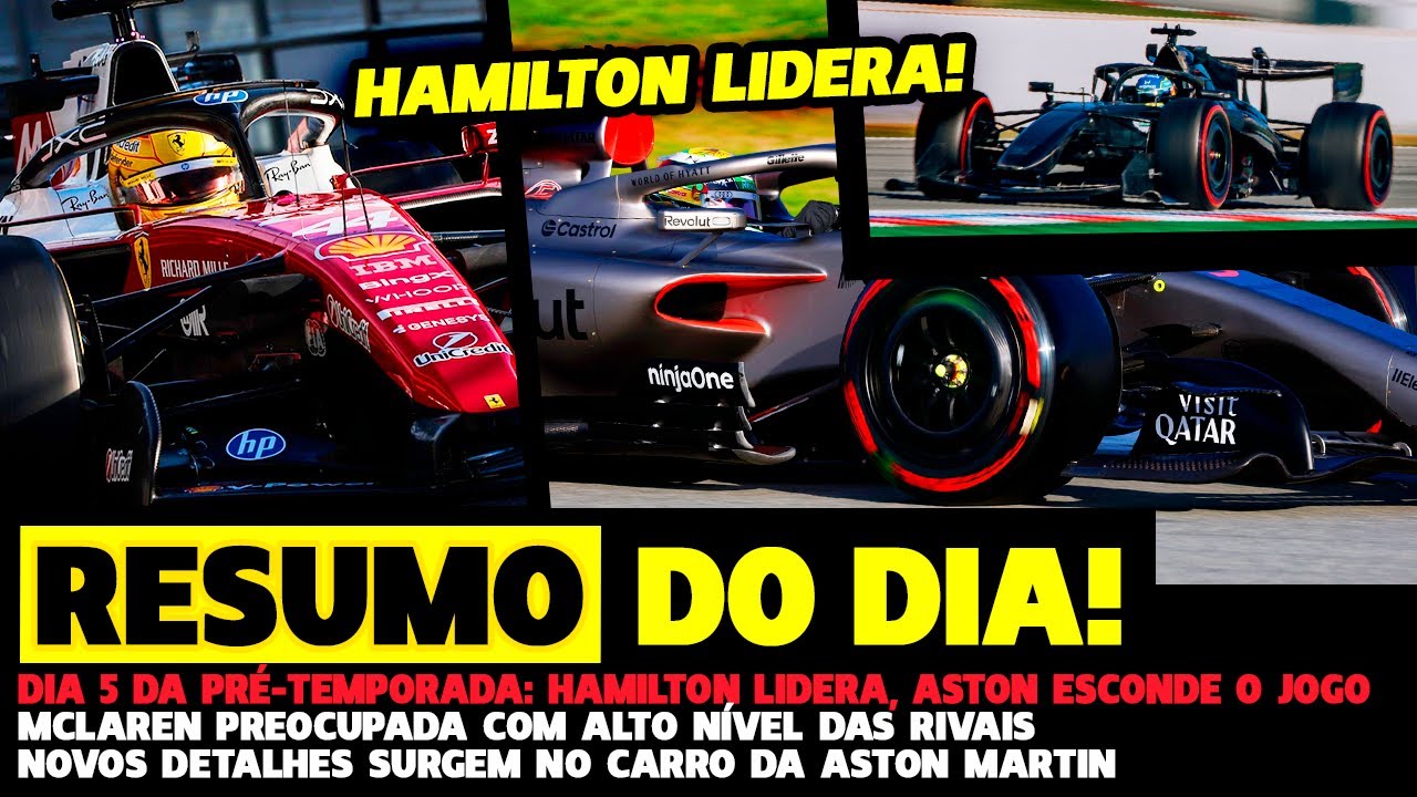 🚨DIA 5: HAMILTON LIDERA, ALONSO ESCONDE O JOGO, VERSTAPPEN NA PISTA E GASLY ANDA MUITO | FÓRMULA 1