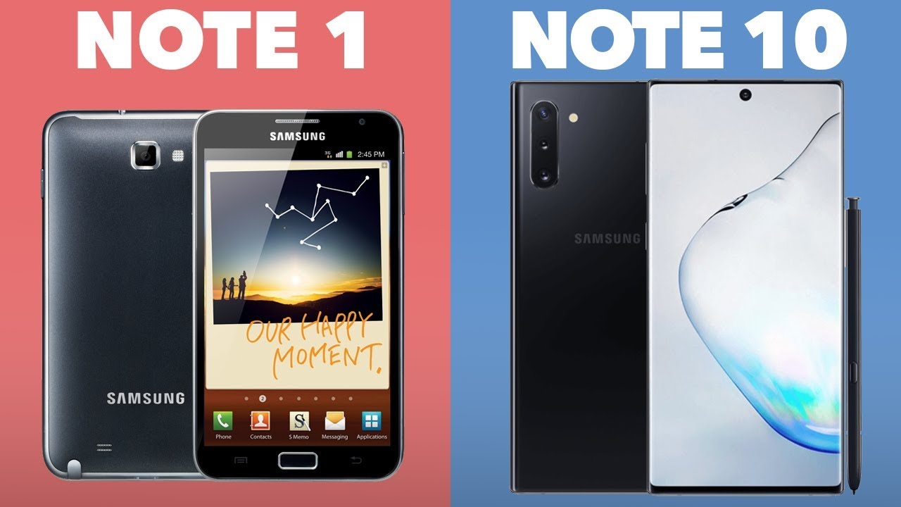 Эволюция Galaxy Note (Note 1 - Note 10)