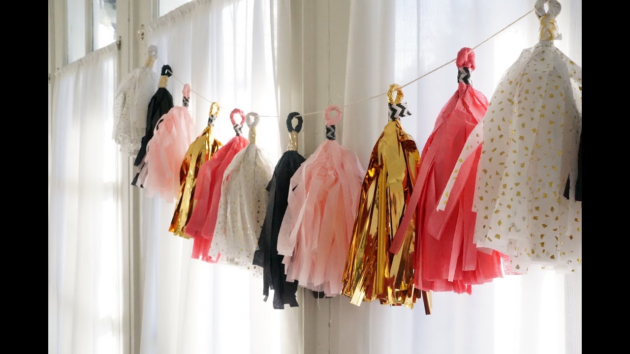 Tissue & Mylar Paper Tassel Garland - Part 1