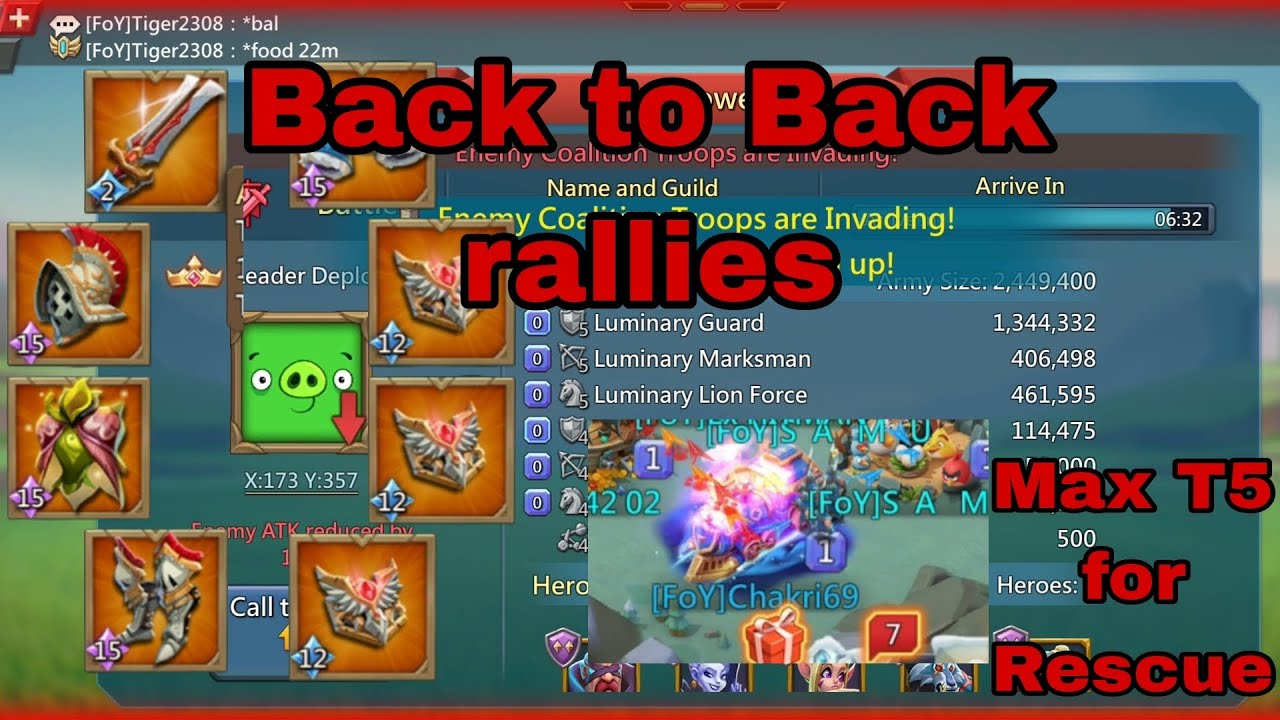 Lords Mobile - Back-to-Back Rescue rallies vs 28m f2p. #lordsmobile #lordsmobilef2p #games