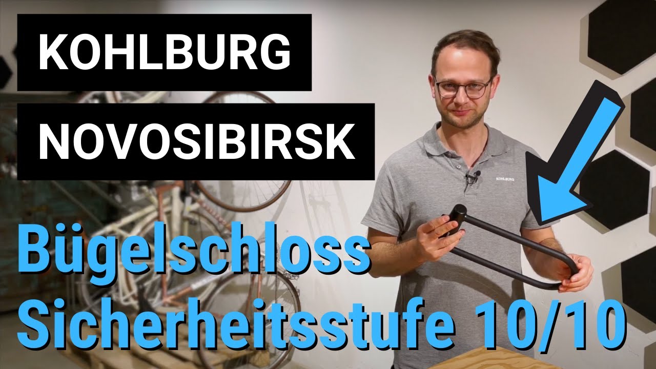 KOHLBURG Sicherheits- Bügelschloss Novosibirsk: 10/10 Sicherheitsstufe und große Flexibilität