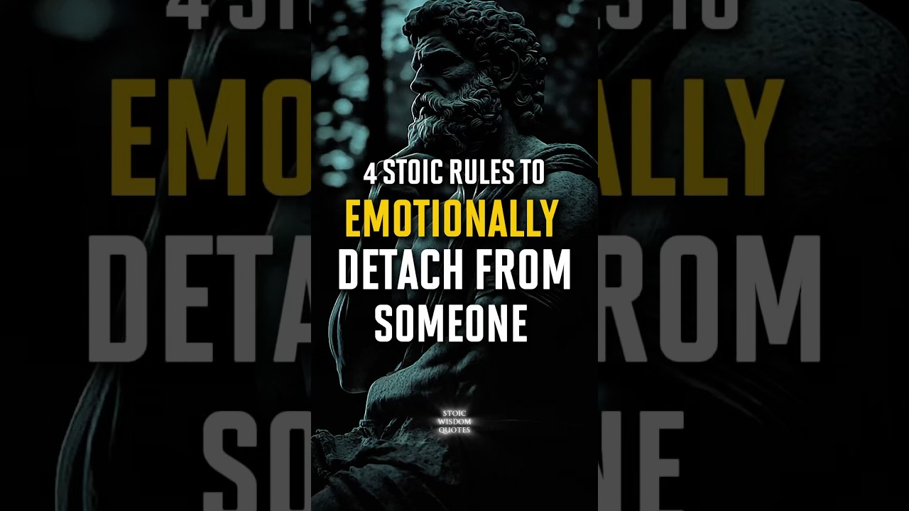4 Stoic Rules To Emotionally Detach From Someone #lifelessons #stoicism