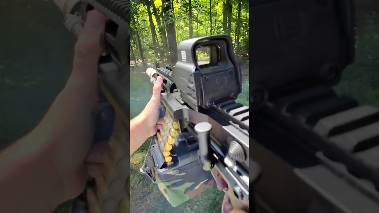 Fightlite belt fed ar with FRT trigger #hunting #shootinggames #automobile #trending #trendingshorts