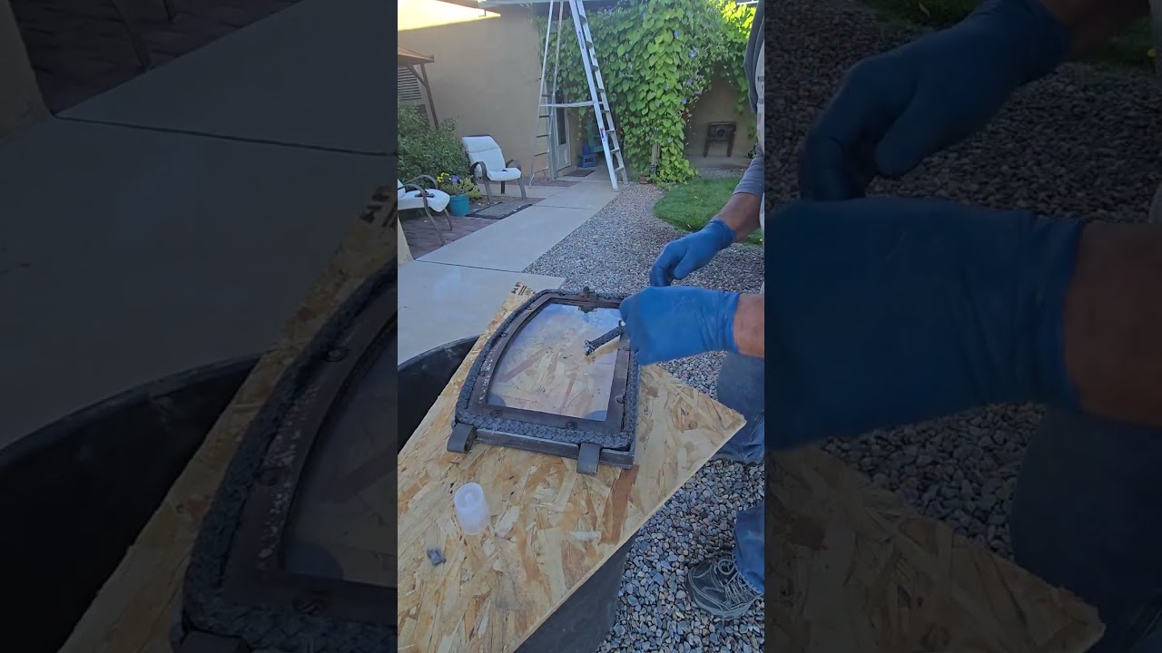 How is replace a door gasket on a Lopi wood stove